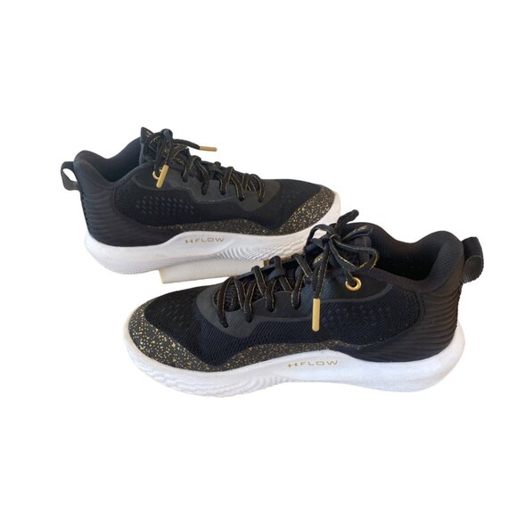 UnderArmour Women's 10 Flow Breakthru 2 Black/Gold Basketball Shoes Sneakers - Picture 15 of 17